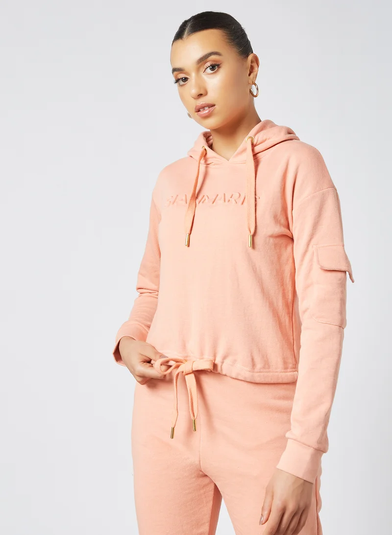 Sian Marie Tie Hem Signature Hoodie