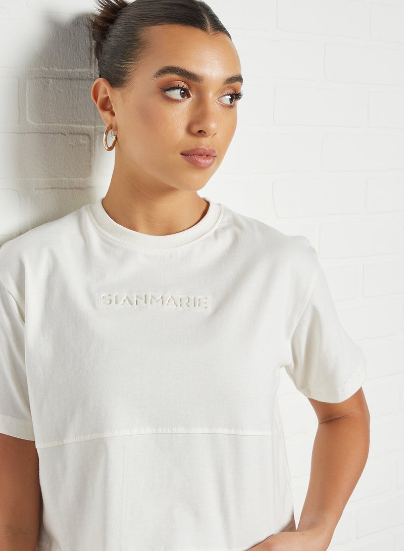 Sian Marie Logo Crop Top White  - Image 3