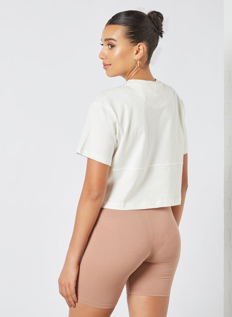 Sian Marie Logo Crop Top White  - Image 4