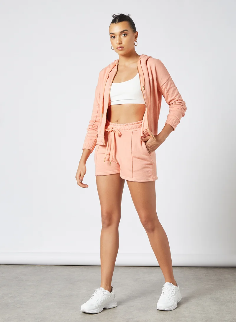 Sian Marie Drawstring Shorts Peach