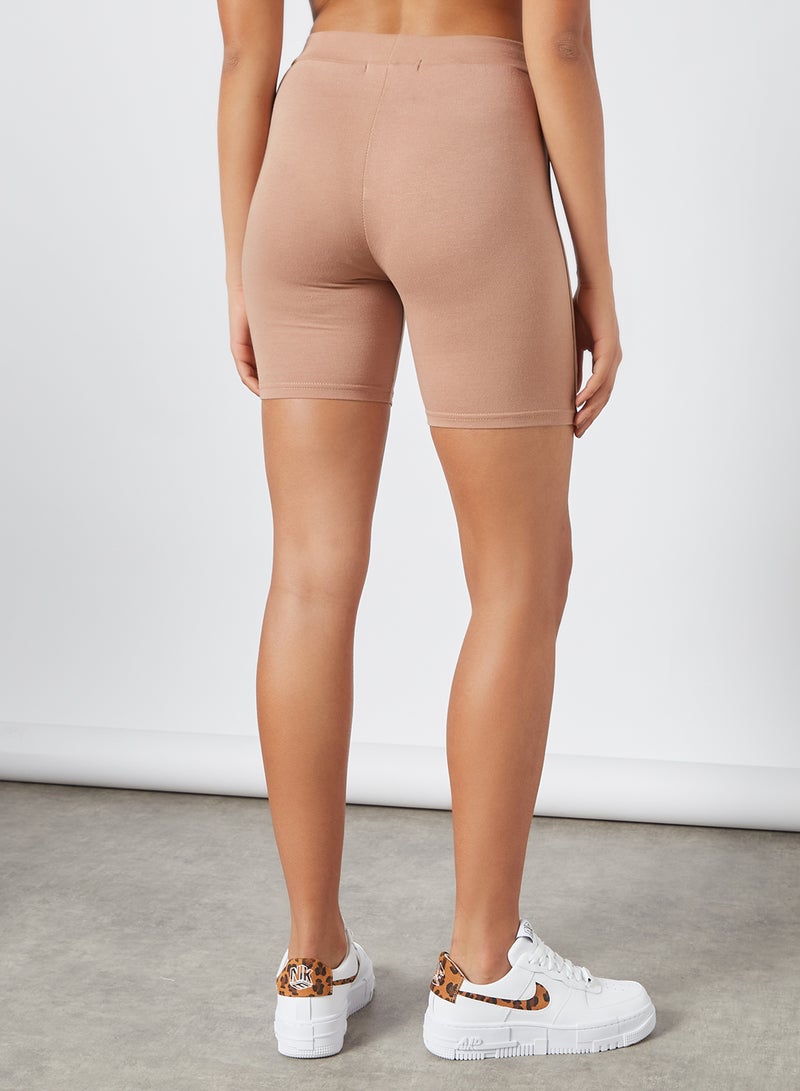 Sian Marie Side Tape Cycling Shorts Beige  - Image 4