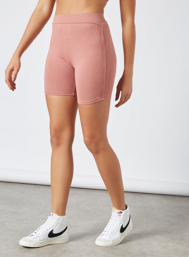 Sian Marie Side Tape Cycling Shorts Pink  - Image 1
