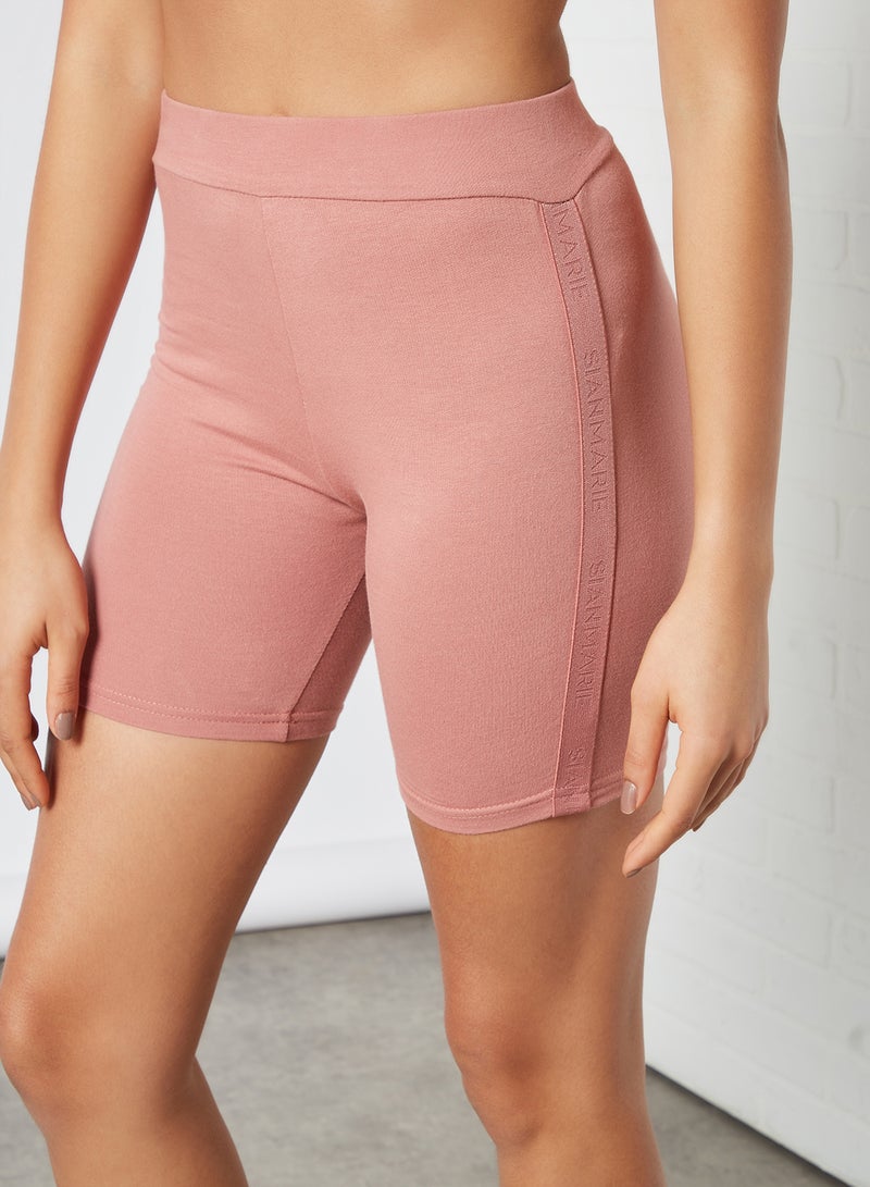 Sian Marie Side Tape Cycling Shorts Pink  - Image 2