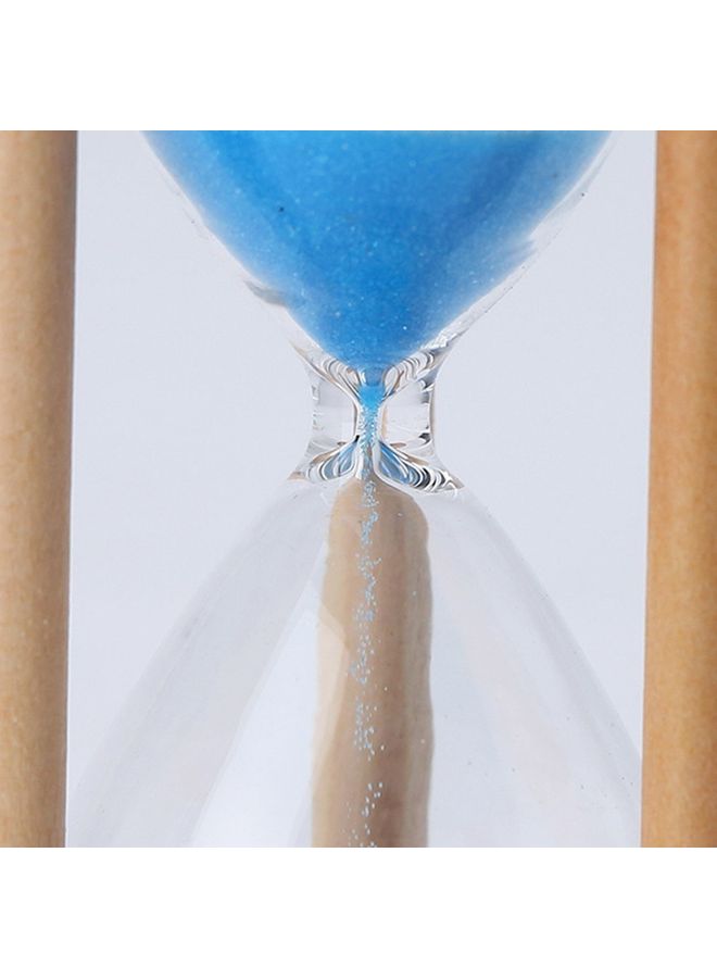 Generic - Sand Timer Hour Glass with Wooden Base Blue - Image 1