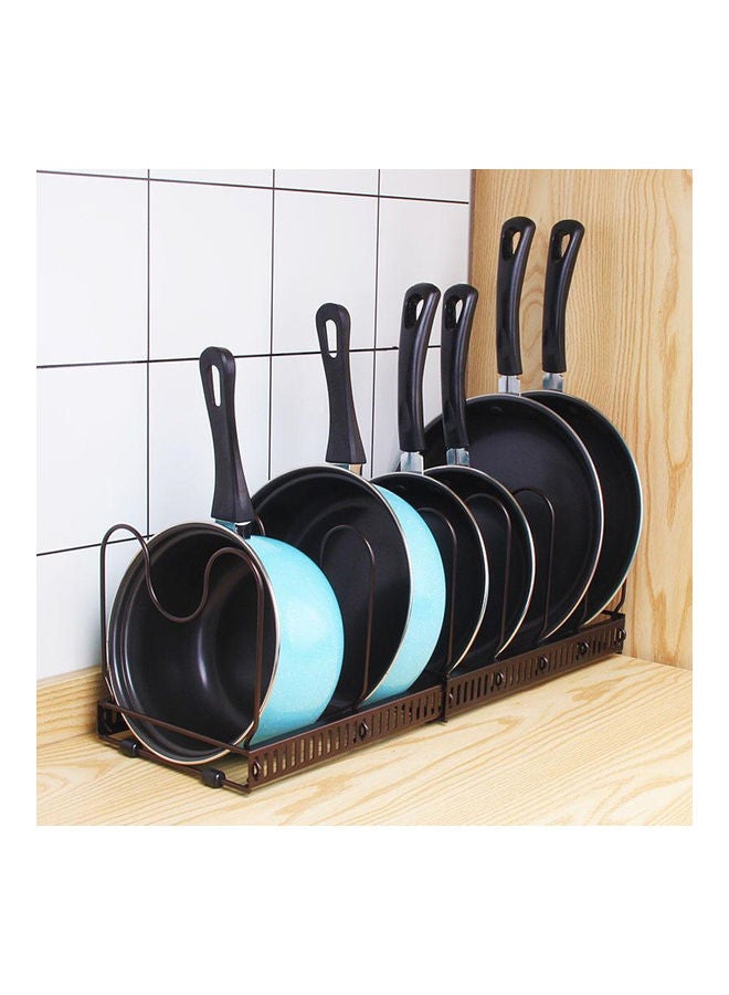 Pan Organizer Rack Brown 58x18x18cm