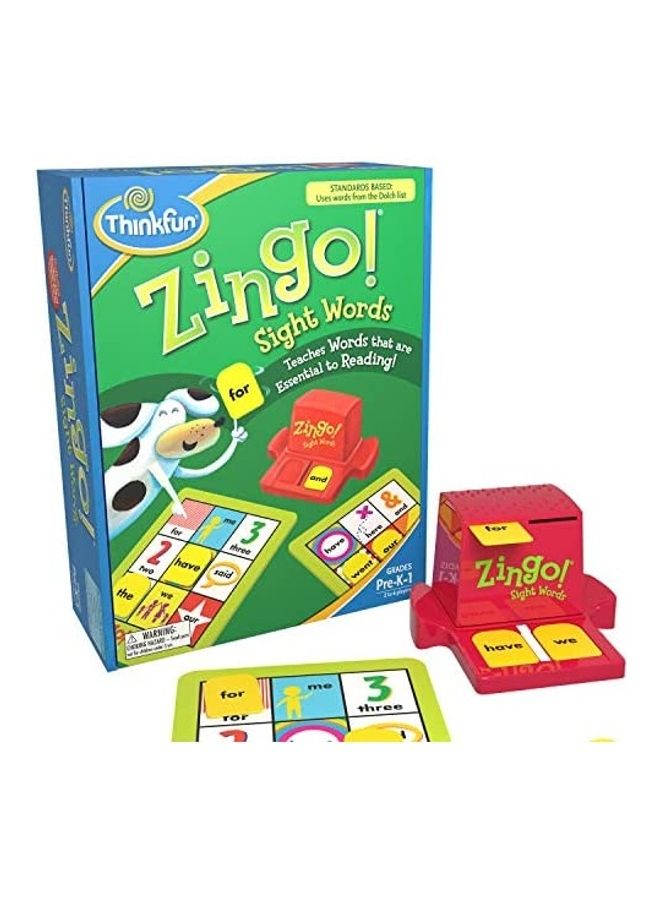 Think Fun Zingo Sight Words Award Winning Early Reading Game for Pre-K to 2nd Grade 