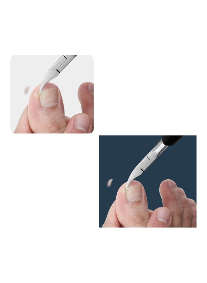 قصافة أظافر من الستانلس ستيل أسود/فضي . - Image 4