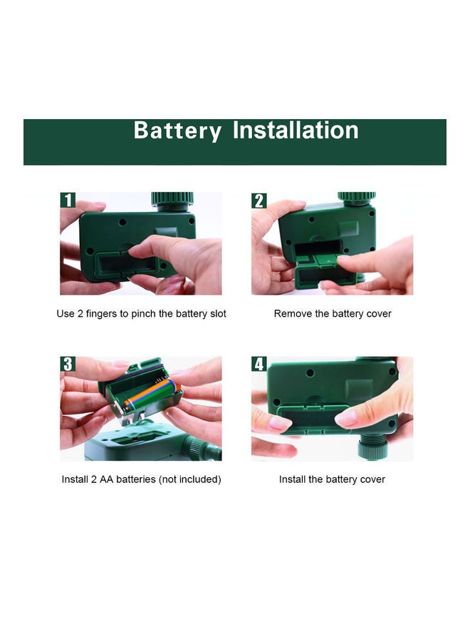 Intelligent Water Irrigation Controller With LCD Screen Green/Grey