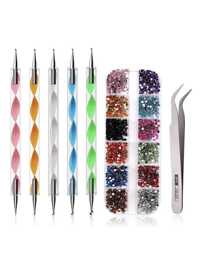 مجموعة أدوات تزيين الأظافر متعدد الألوان - Image 1