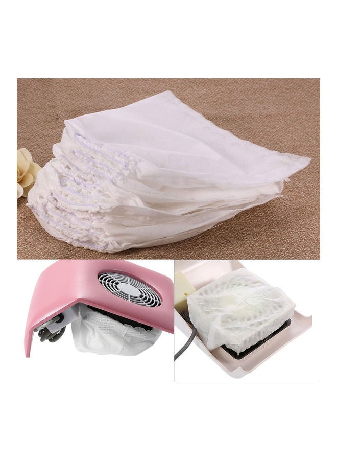 Generic 10-Piece Non Woven Replacement Bags For Nail Art Dust Suction White - Image 1