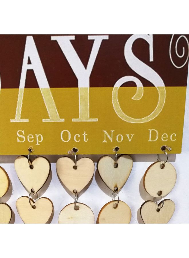 Wooden Special Dates Planner Hanging Board for Home Decor Gold/Brown - Image 4