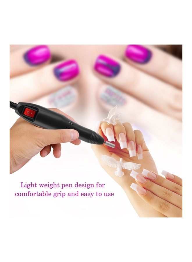 Generic Professional Electric Acrylic Nail Drill File Machine Kit Black  - Image 2