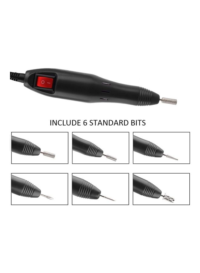 Generic Professional Electric Acrylic Nail Drill File Machine Kit Black  - Image 4