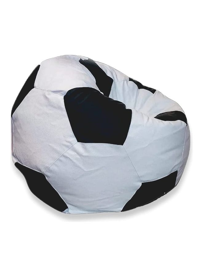 Luxe Decora Football Pattern Bean Bag Black/White 80x80x50cm - Image 2