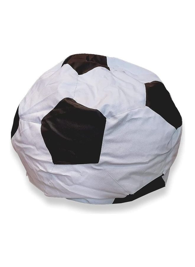 Luxe Decora Football Pattern Bean Bag Black/White 80x80x50cm - Image 1
