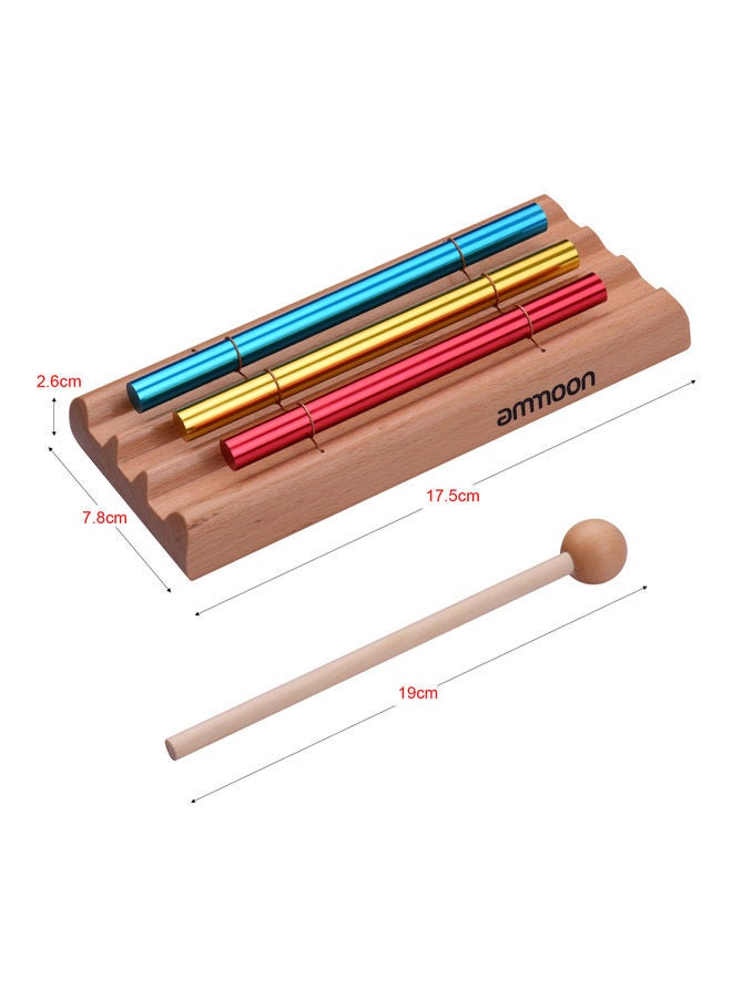 ammoon - 3-Tone Tabletop Meditation Chime with Mallet Multicolour - Image 1