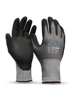 Stego Mechanical And Multipurpose Safety Large Gloves Black/Grey 9/L ...