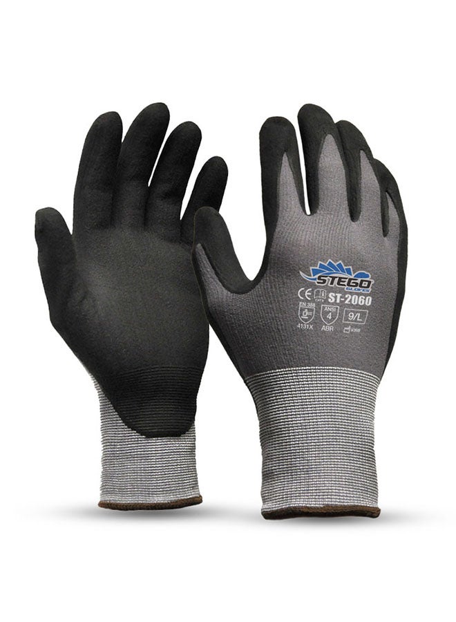 Stego - Mechanical And Multipurpose Safety Large Gloves Black/Grey 9/L - Image 1