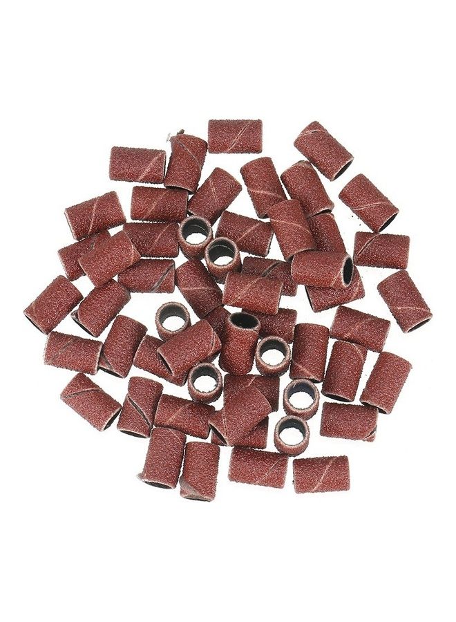 طقم لقم مبرد أظافر مكون من 100 قطعة بني - Image 1