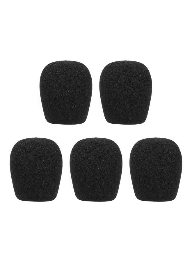 Generic - 5-Piece Mini Microphone Windscreen Foam Covers I-5539-D Black - Image 1