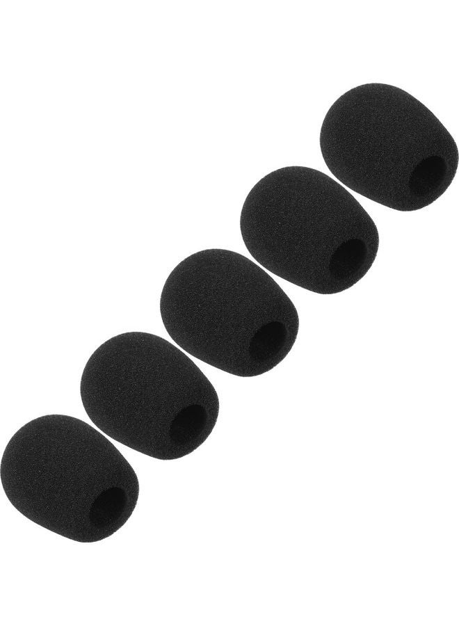 Generic - 5-Piece Mini Microphone Windscreen Foam Covers I-5539-D Black - Image 1