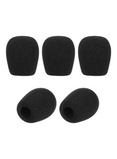 5-Piece Mini Microphone Windscreen Foam Covers I-5539-D Black