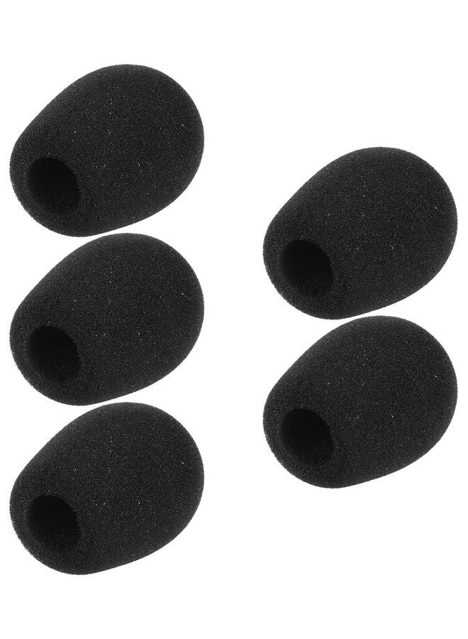 Generic - 5-Piece Mini Microphone Windscreen Foam Covers I-5539-D Black - Image 1