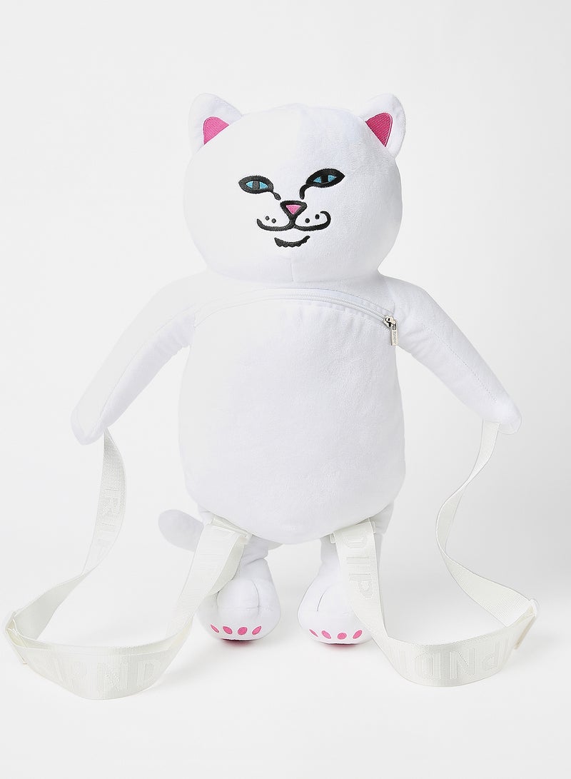 RIP N DIP Lord Nermal Plush Backpack white - Image 1