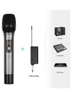 Muslady UHF Wireless Dual Handheld Microphone with Receiver I-7313-1 Grey/Black  - Image 2