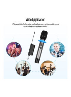 Muslady UHF Wireless Dual Handheld Microphone with Receiver I-7313-1 Grey/Black  - Image 4