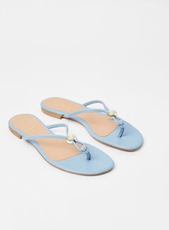 Casual Plain Flat Sandals Blue - v1626771519/N46212209V_2