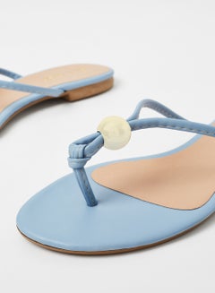 Casual Plain Flat Sandals Blue - v1626771520/N46212209V_4