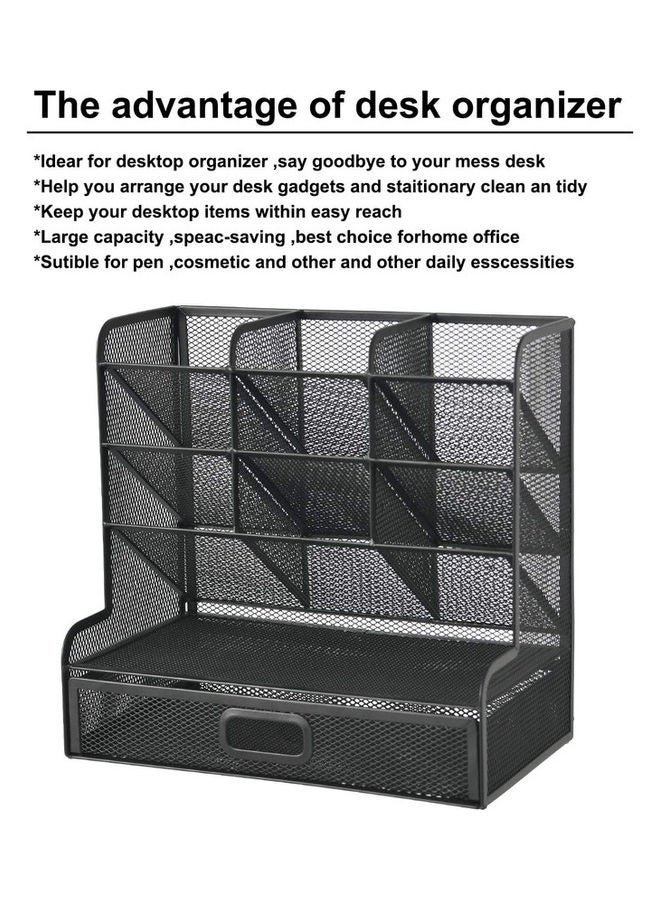 Marbrasse Mesh Desk Organizer Black - Image 3