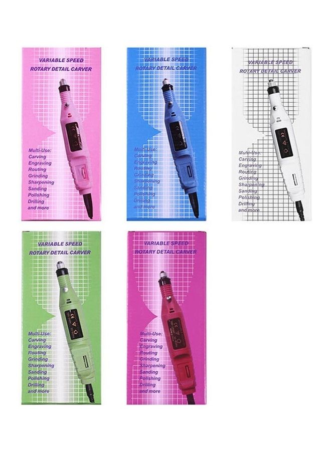 طقم مبرد أظافر كهربائي محمول للعناية بالأظافر أبيض - Image 2