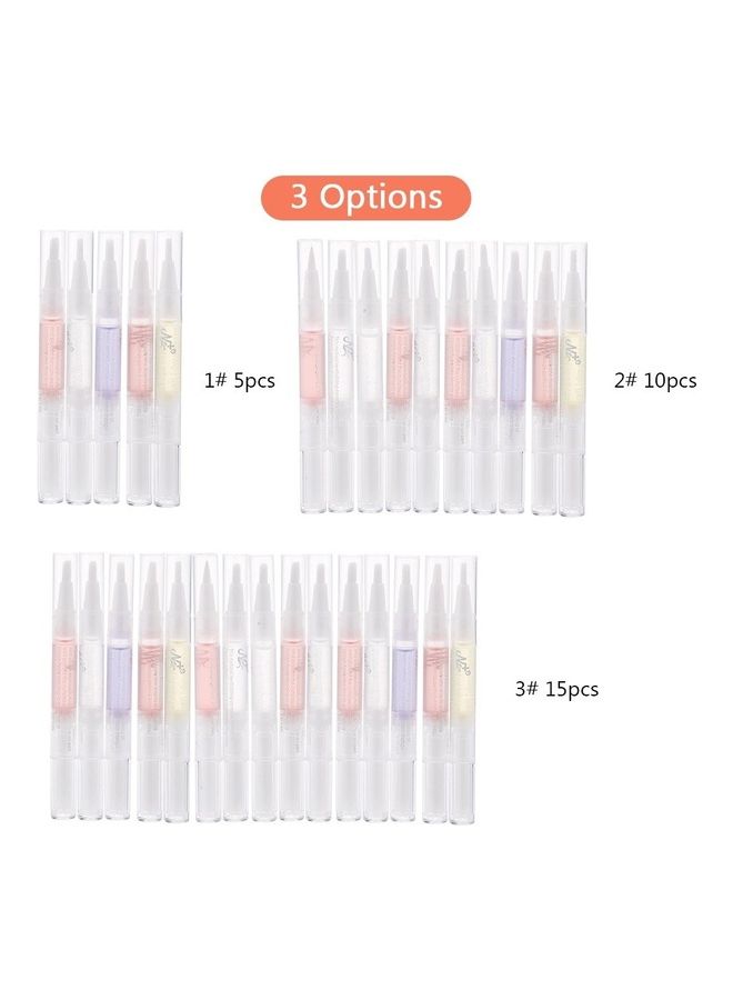 مجموعة أقلام زيت للعناية بالأظافر والجلد المحيط بها مكونة من 15 قطعة متعدد الألوان - Image 4