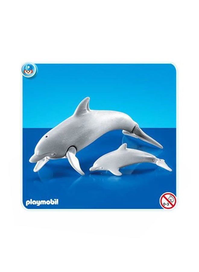 Playmobil 7363 Dolphin With Baby Playset 5.9x1.5x1.3inch  - Image 1