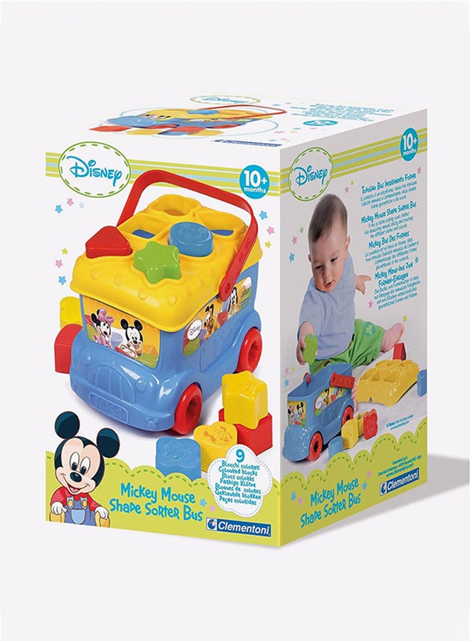 Clementoni Mickey Shape Sorter Bus Toy 130700 23x18x17cm  - Image 2