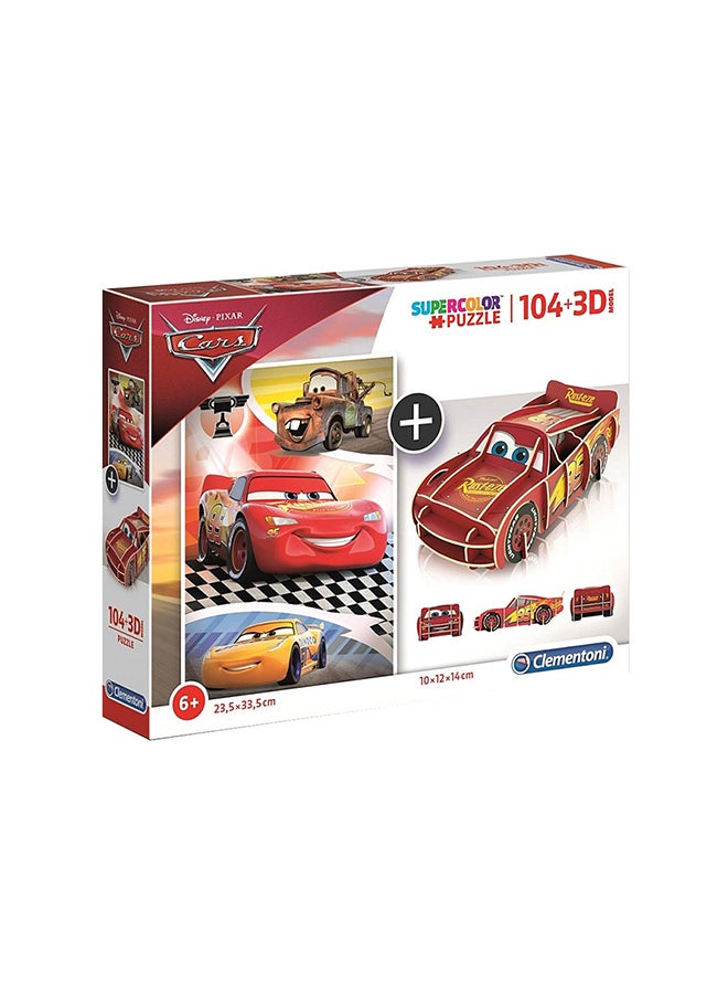 Clementoni 104-Piece Model Car 3D Puzzle Set 130717 23.5x33.5cm  - Image 1
