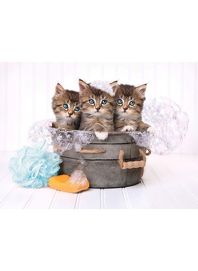 كلمينتوني لعبة أحجية الصور المقطّعة بتصميم قطط ورغوة صابون من 500 قطعة طراز 35065 ‎34.4x4.6x25.4سم - Image 2