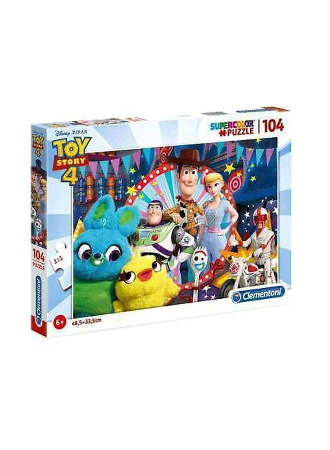 كلمينتوني أحجية الصور المقطعة سوبر كولور لصورة شخصيات فيلم Toy Story 4 من 104 قطع طراز 23741 34.3x3.5x24.9سم