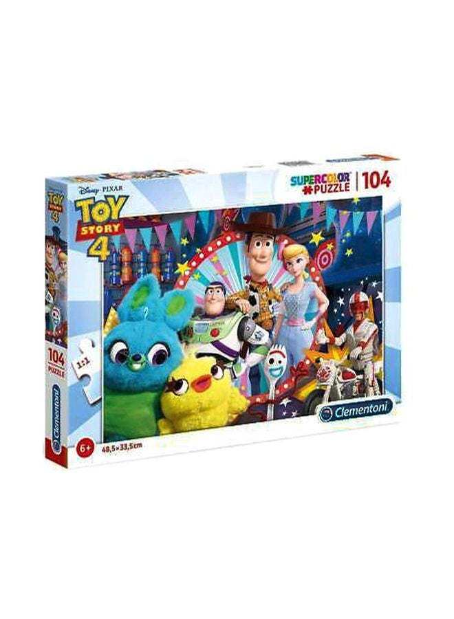 كلمينتوني أحجيات قطع تركيب بتصميم فيلم Toy Story 4 مكونة من 104 قطع طراز 23740 34.3x3.5x24.9سم - Image 1