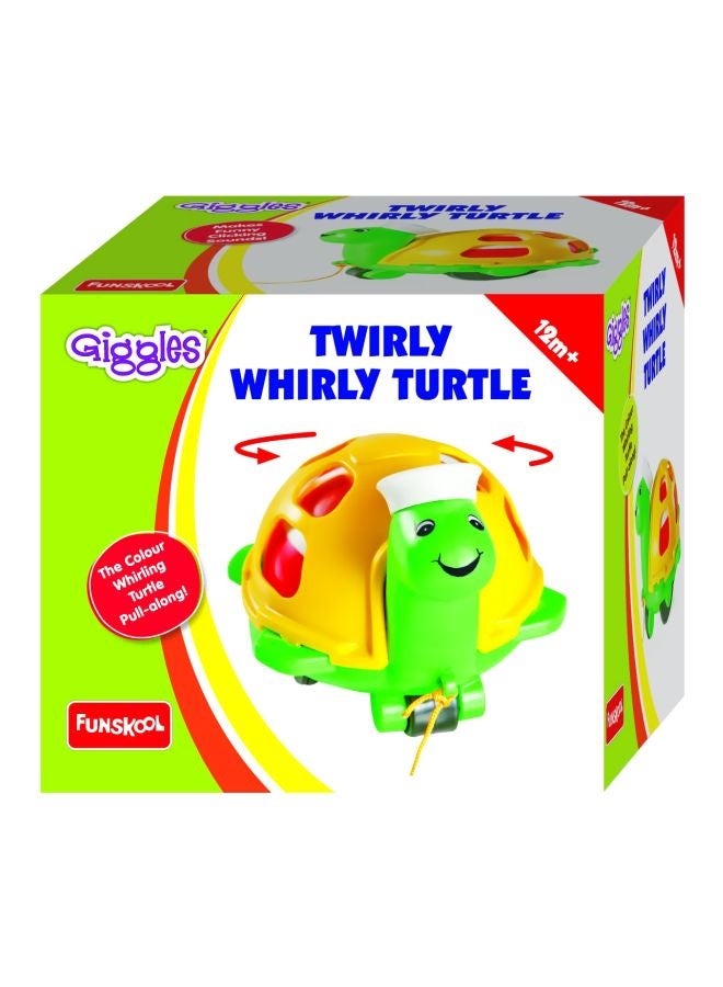 فنسكول - لعبة سلحفاة من Twirlly Whirlly تعمل بالسحب والدفع طراز 2889713400 18x16x14سم - Image 1