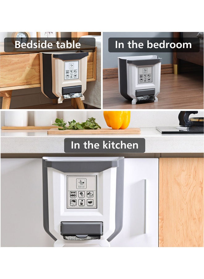 Mini Hanging Kitchen Trash Can Beige  - Image 5