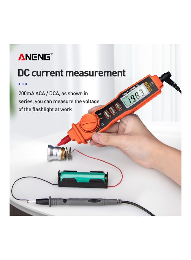 ANENG Digital Multi-Meter Tester Pen Orange/Black  - Image 4