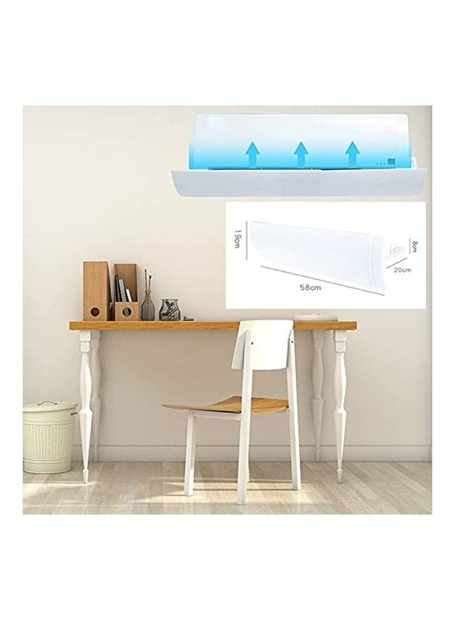 XiuWoo Anti Direct Blowing Retractable Air Conditioning Deflector T143 White - Image 2