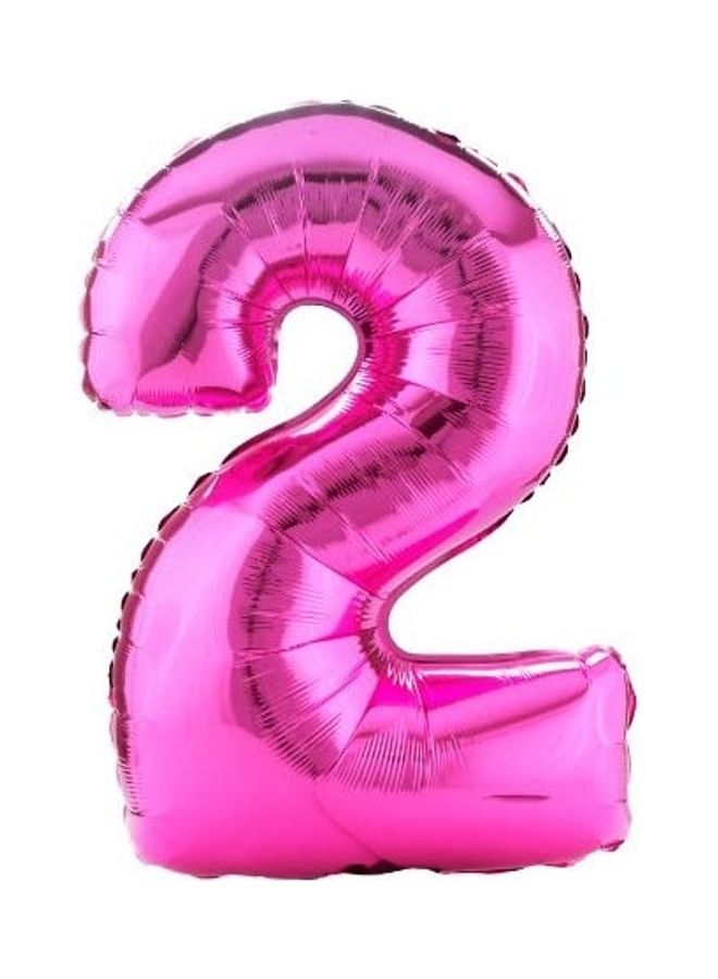 Party Destination - Number 2 Shaped Foil Balloon - Image 1