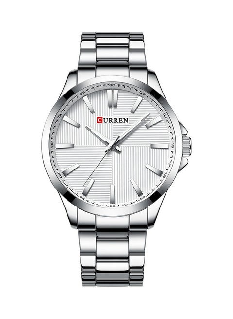 Men's Stylish Analog Wrist Watch - 38 mm - Silver