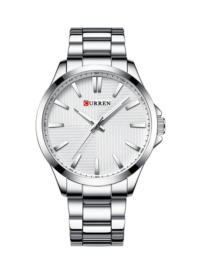 Men's Stylish Analog Wrist Watch - 38 mm - Silver
