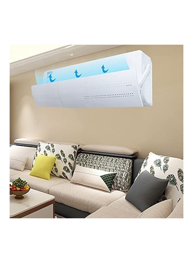 XiuWoo Anti Direct Blowing Retractable Air Conditioning Deflector T159 White - Image 2