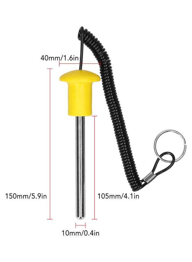 Generic - Weight Stack Pin with Ring 5.9 x 0.4 x 1.6inch - Image 1